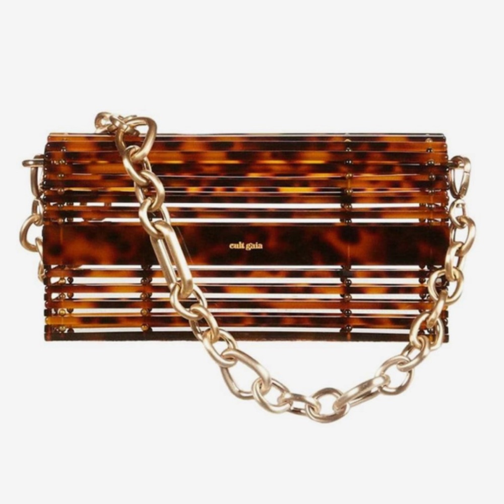 CULT GAIA Sylva Caged Tortoiseshell Shoulder Bag In Brown
